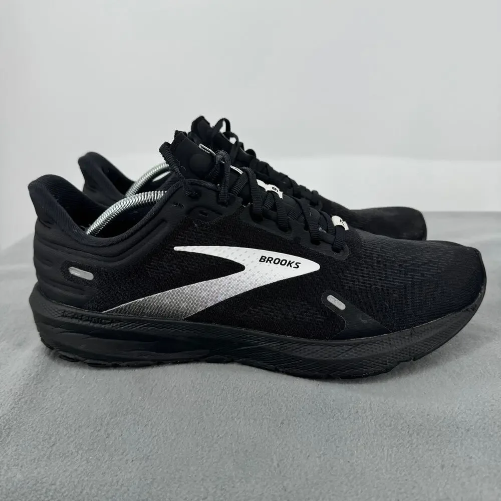 Brooks Launch 9 Shoes Mens Size 12 Black Speed Neutral Running Sneakers DNA Sole